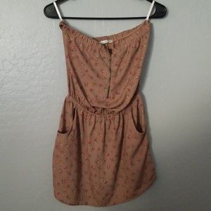 Papaya front zipper Tube Dress